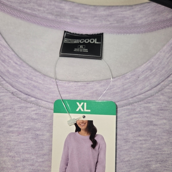 Cool Light Purple Women Crewneck Sweater - Picture 2 of 4